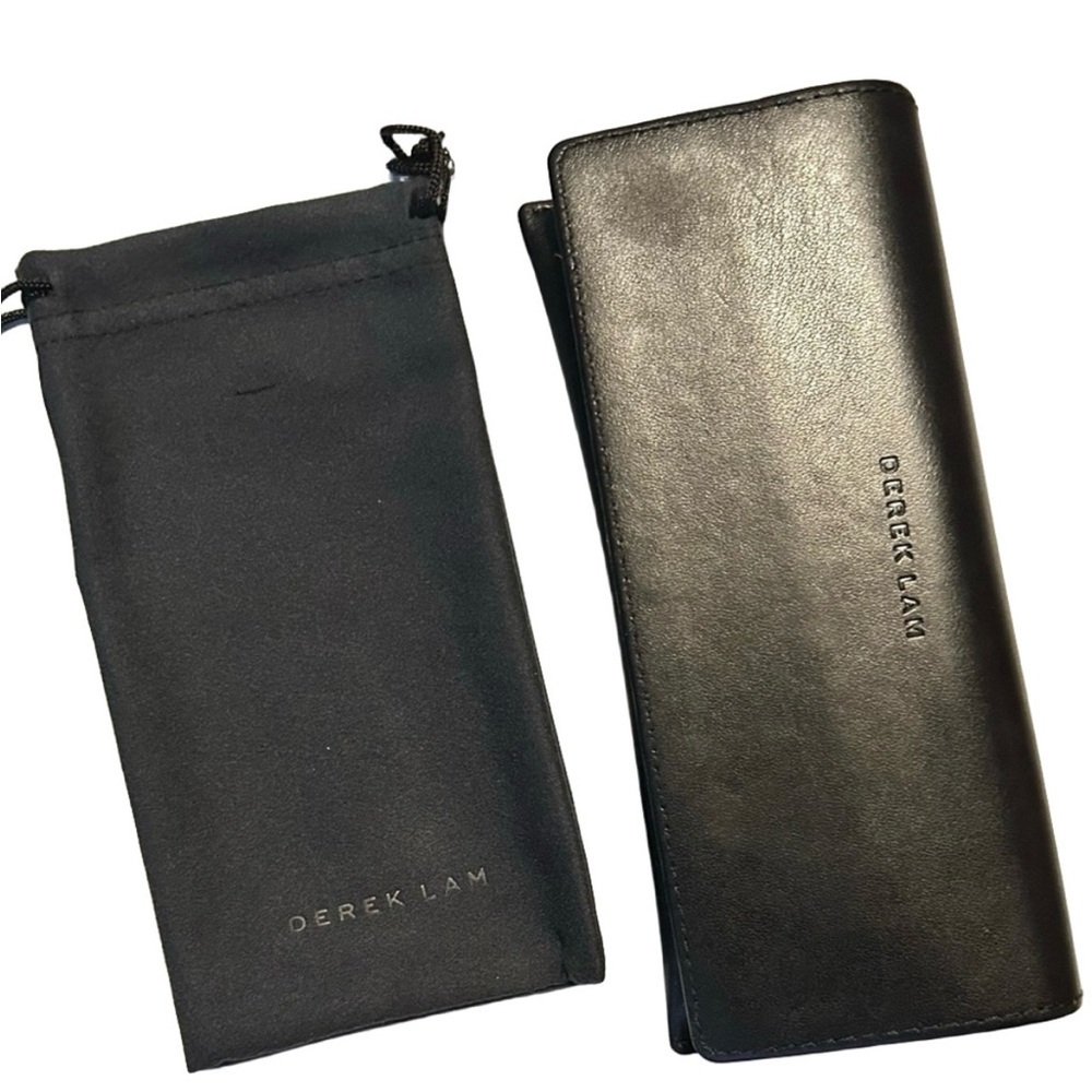 Derek Lam Sunglasses Semi Cat Eyes Black Comes with Box Eyeglass Case and Pouch - Picture 2 of 4
